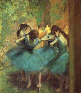 Edgar Degas Dancers in Blue France oil painting art